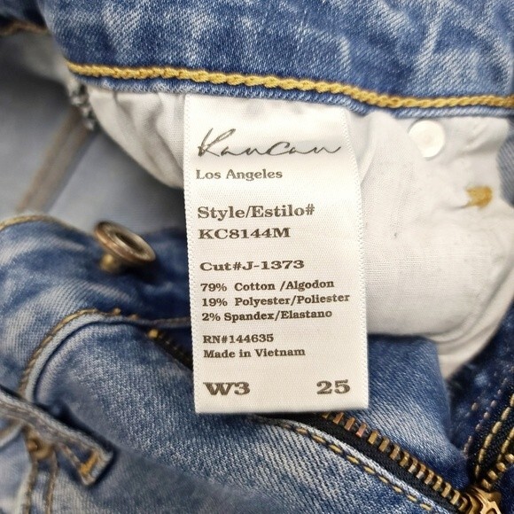 Kancan Women's Estilo Distressed Skinny Denim Blue Jeans Size 25 - Picture 7 of 7